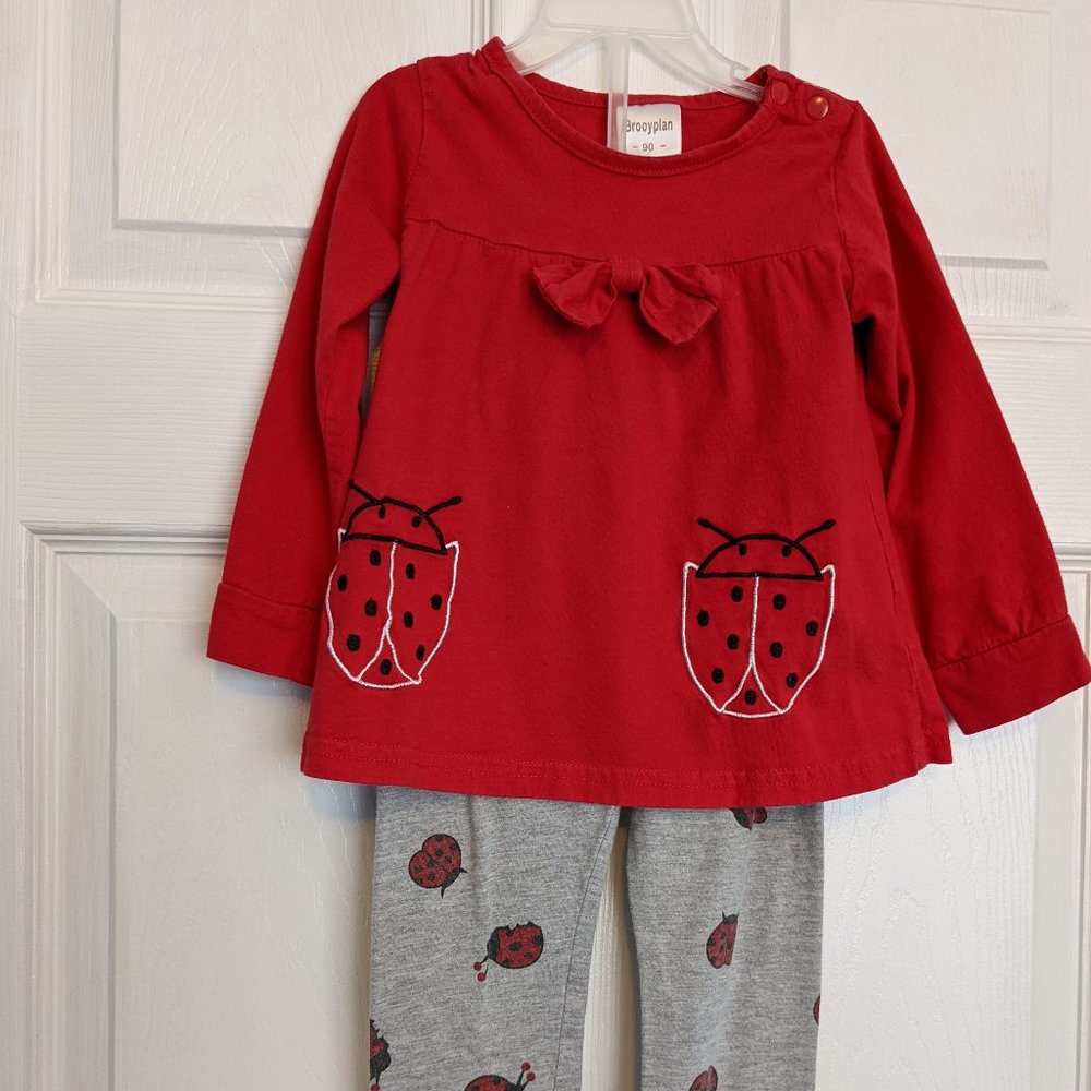 Ladybug 2 Piece Outfit 9-12 m (Bundle)